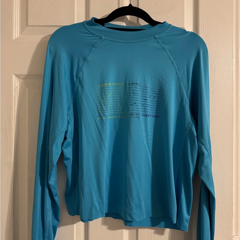 Bright Blue Athletic Shirt Y2K